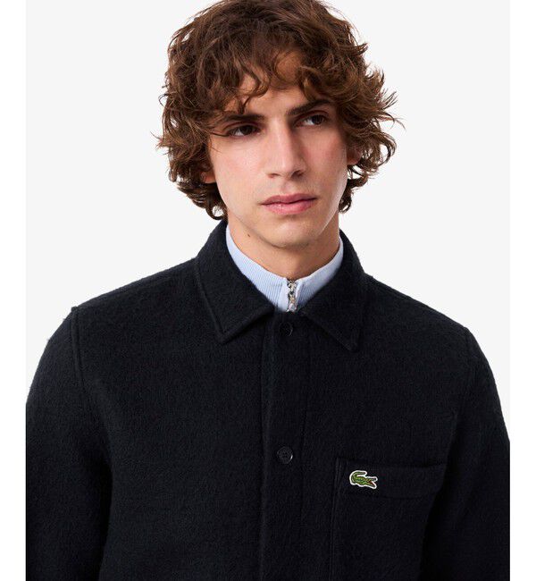 LACOSTE「ウールブレンドフェルトオーバーサイズ アウターシャツ」|シャツ・ブラウス|