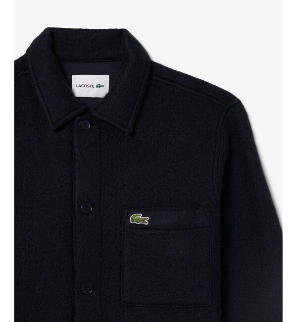 LACOSTE「ウールブレンドフェルトオーバーサイズ アウターシャツ」|シャツ・ブラウス|