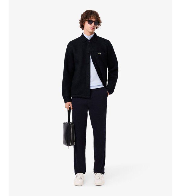 LACOSTE「ウールブレンドフェルトオーバーサイズ アウターシャツ」|シャツ・ブラウス|