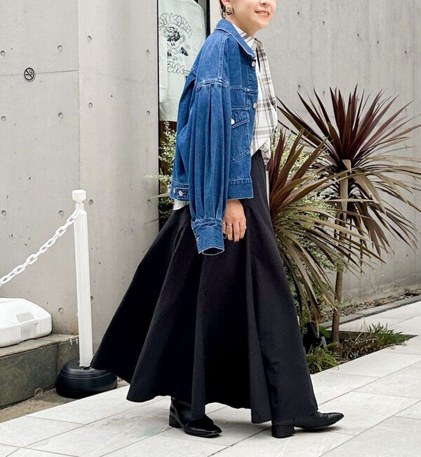 NOLLEY'S「【追加】【WEB＆一部店舗限定色あり】ウォッシャブルヴィンテージタフタマチ入りマキシスカート」|スカート|