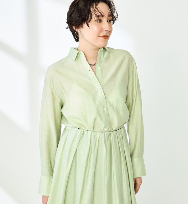 NOLLEY'S sophi「《セットアップ対応》シアーローン２WAYシャツ」|シャツ・ブラウス|