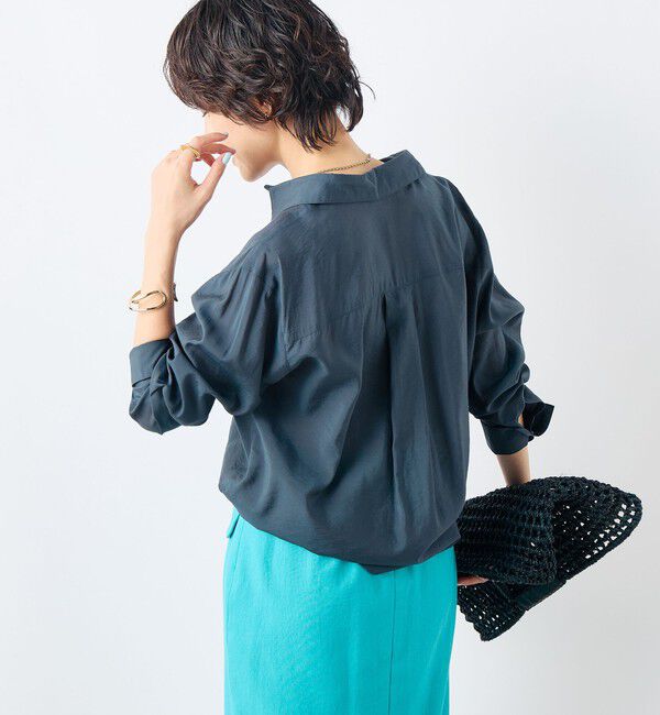 NOLLEY'S sophi「《セットアップ対応》シアーローン２WAYシャツ」|シャツ・ブラウス|