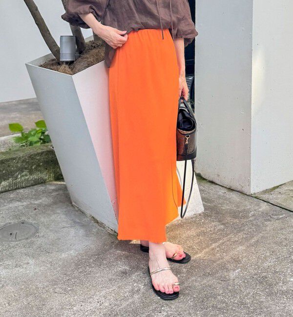 NOLLEY'S「ウォッシャブル綿麻スラブナロースカート」|スカート|