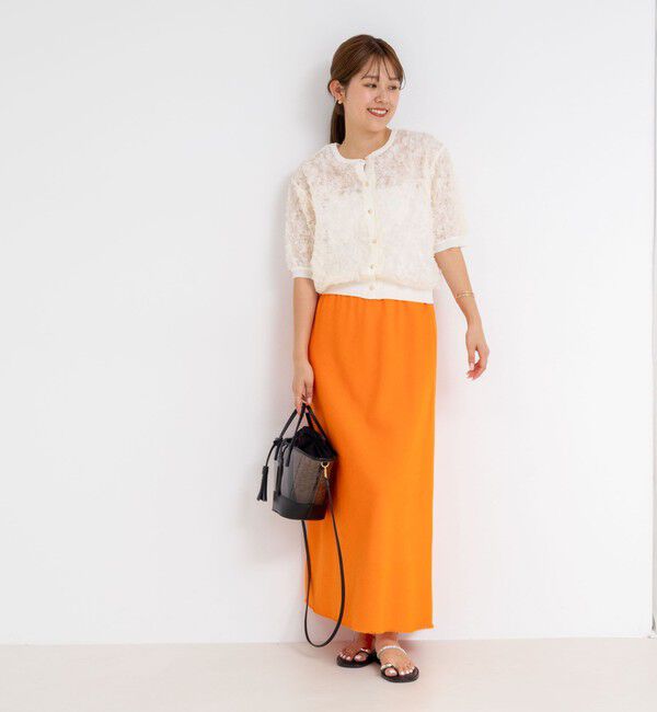 NOLLEY'S「ウォッシャブル綿麻スラブナロースカート」|スカート|