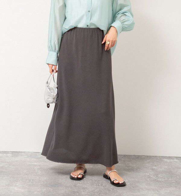 NOLLEY'S「ウォッシャブル綿麻スラブナロースカート」|スカート|