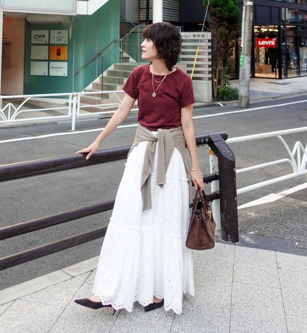 NOLLEY'S「【MAQWEL/マクウェル】MARUDOハーフスリーブTee」|Tシャツ・カットソー|