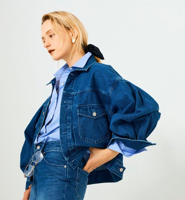 Rie Miller「【RM denim】袖ボリュームGジャン」|デニムジャケット|