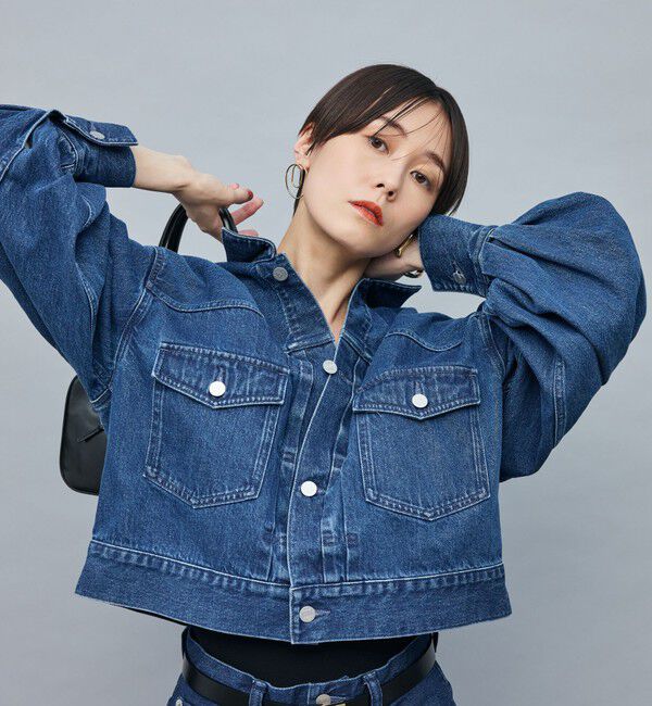 Rie Miller「【RM denim】袖ボリュームGジャン」|デニムジャケット|