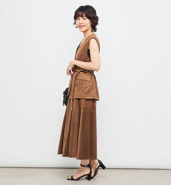 NOLLEY'S「《セットアップ対応》ウォッシャブルストレッチスエードフレアスカート」|フレア|