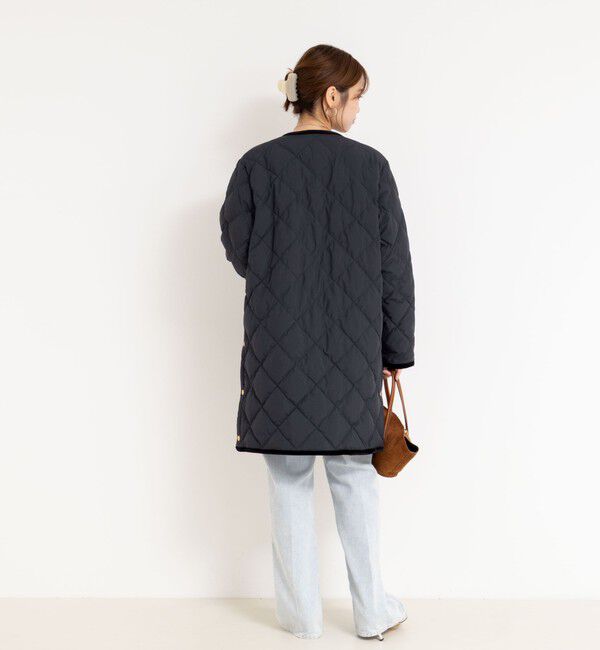 NOLLEY'S「【TAION&times;LIMONTA】別注ベロアパイピングロングダウン」|ダウン|