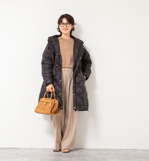 NOLLEY'S「【TAION/タイオン】別注ミドル丈Aラインフードダウン」|ダウン|