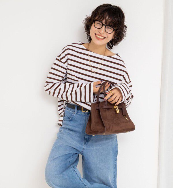 Rie Miller「BIGマリンボーダーボートネックプルオーバーカットソー」|Tシャツ・カットソー|