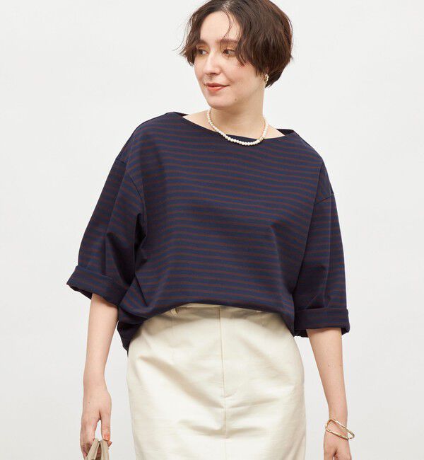 NOLLEY'S「【MD 二見☆別注】oversized cotton T-shirt」|Tシャツ・カットソー|ネイビー系3