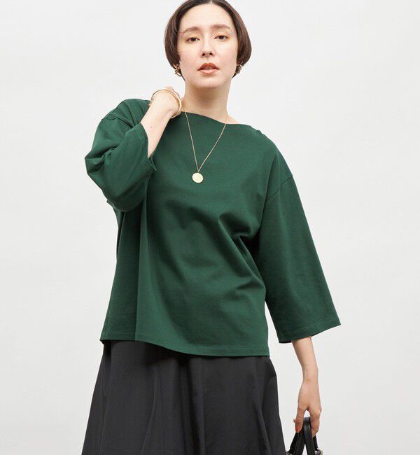 NOLLEY'S「【MD 二見☆別注】oversized cotton T-shirt」|Tシャツ・カットソー|ダークグリーン