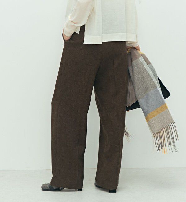 NOLLEY'S「《セットアップ対応》ウォッシャブルウール調セミワイドパンツ」|その他|