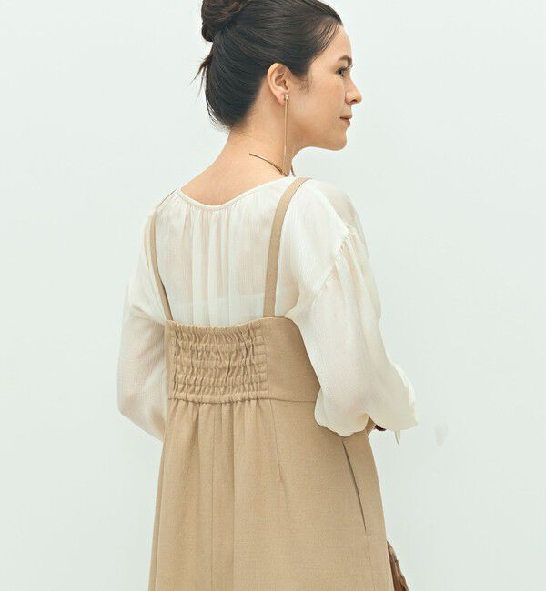 NOLLEY'S「ウォッシャブルウール調ストレッチキャミワンピース」|ワンピース|