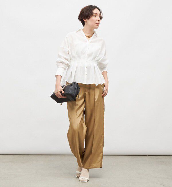 NOLLEY'S「【追加】ウォッシャブルシアースキッパータックブラウス」|シャツ・ブラウス|