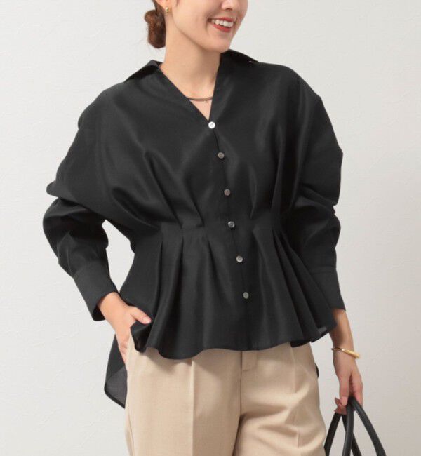 NOLLEY'S「【追加】ウォッシャブルシアースキッパータックブラウス」|シャツ・ブラウス|