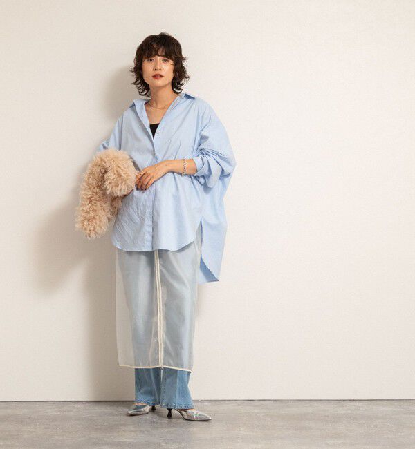 MAQWEL「【MAQWEL/マクウェル】ウォッシャブルオーガンジースカート」|タイト|