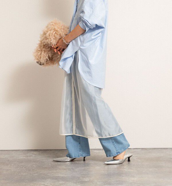 MAQWEL「【MAQWEL/マクウェル】ウォッシャブルオーガンジースカート」|タイト|