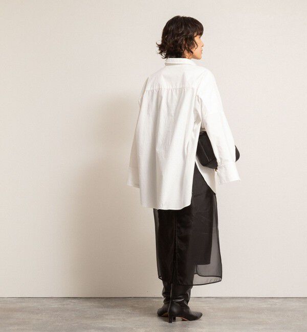 MAQWEL「【MAQWEL/マクウェル】ウォッシャブルオーガンジースカート」|タイト|