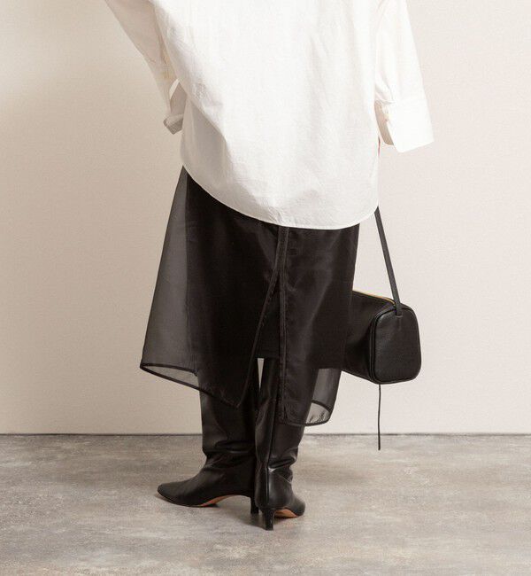 MAQWEL「【MAQWEL/マクウェル】ウォッシャブルオーガンジースカート」|タイト|