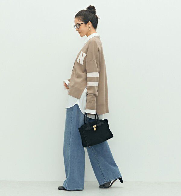 NOLLEY'S「《手洗い可能》レタードVネックニットカーディガン」|カーディガン|