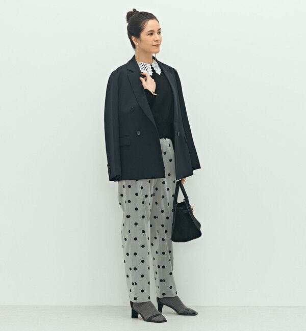 NOLLEY'S「《手洗い可能》襟レース2WAYプルオーバーニット」|ニット・セーター|