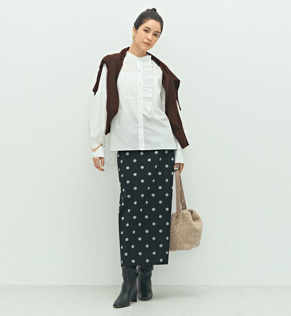 NOLLEY'S「パール釦ビブヨーク4WAYフリルブラウス」|シャツ・ブラウス|