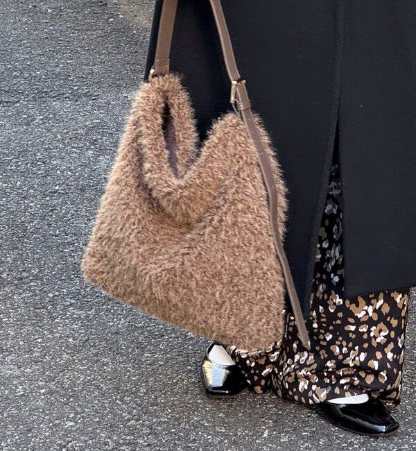 NOLLEY'S sophi「フェイクファーショルダーバッグ」|ショルダー・メッセンジャー|ブラウン