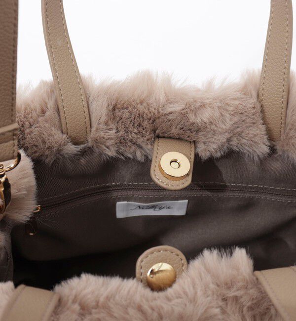 NOLLEY'S「ひねり金具付きファートートバッグ」|トートバッグ|