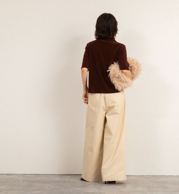 MAQWEL「【MAQWEL/マクウェル】ウォッシャブルベロア半袖シャツ」|シャツ・ブラウス|