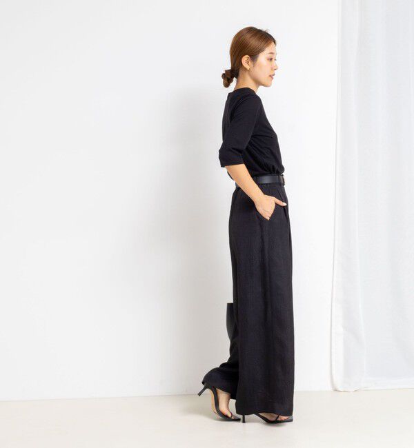 NOLLEY'S「ウォッシャブルクラッシュサテンワイドパンツ」|その他|