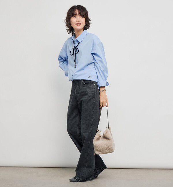 NOLLEY'S「ウォッシャブルリボン付きシャツ」|シャツ・ブラウス|