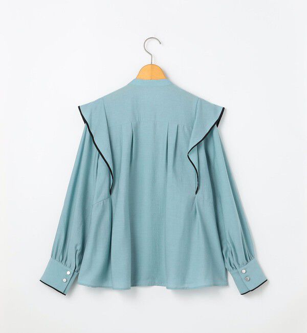 NOLLEY'S「ウォッシャブル配色パイピングブラウス」|シャツ・ブラウス|