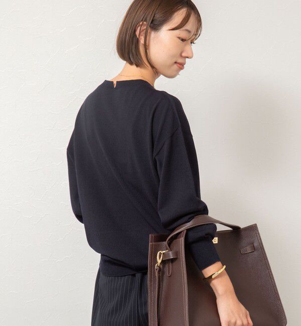 NOLLEY'S「《手洗い可能》《アンサンブル対応》バウンドウールクルーネックプルオーバー」|ニット・セーター|