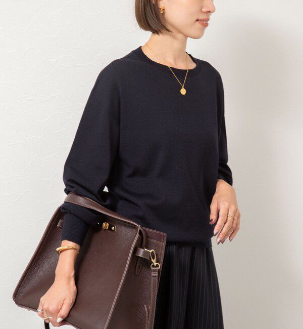 NOLLEY'S「《手洗い可能》《アンサンブル対応》バウンドウールクルーネックプルオーバー」|ニット・セーター|