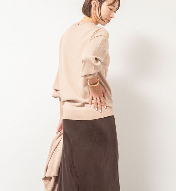 NOLLEY'S「《手洗い可能》《アンサンブル対応》バウンドウールクルーネックプルオーバー」|ニット・セーター|