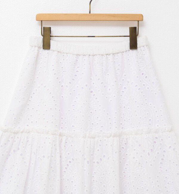 MAQWEL「【MAQWEL/マクウェル】《セットアップ対応》ウォッシャブルエンブロイダリーレーススカート」|スカート|