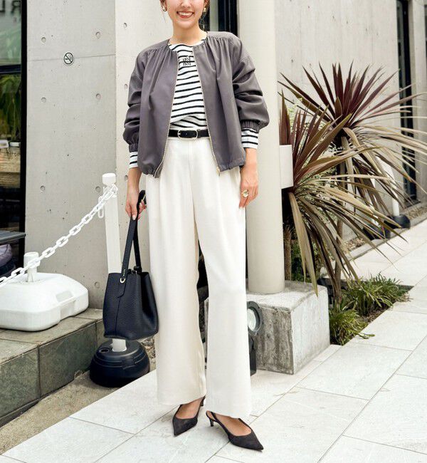 NOLLEY'S「ウォッシャブルバックサテンジョーゼットイージーパンツ」|その他|