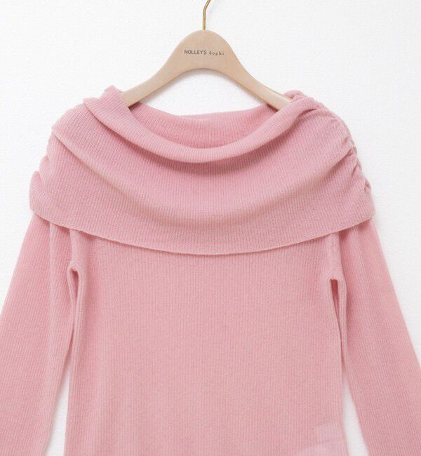 NOLLEY'S sophi「カシミヤ混ガーゼ風リブオフショルプルオーバーニット」|ニット・セーター|