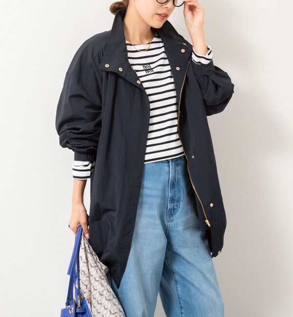 NOLLEY'S「ウォッシャブルスタンドネックコート」|その他|ネイビー