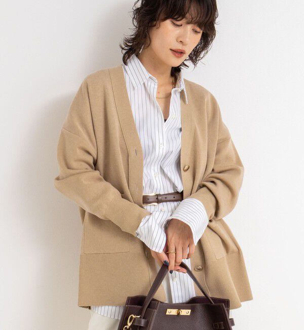 NOLLEY'S sophi「《手洗い可能》総針ビックVネックカーディガン」|カーディガン|