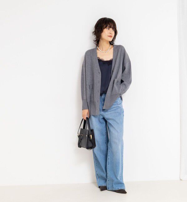 NOLLEY'S sophi「《手洗い可能》総針ビックVネックカーディガン」|カーディガン|