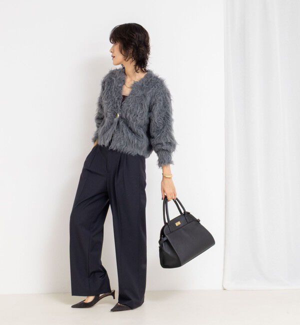 NOLLEY'S sophi「《手洗い可能》カール起毛ショートカーディガン」|カーディガン|