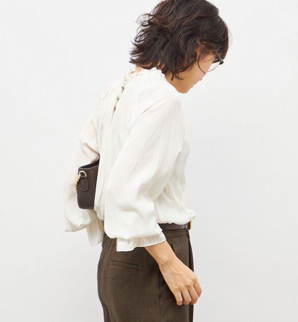 NOLLEY'S「ウォッシャブル2WAY割繊衿フリルブラウス」|シャツ・ブラウス|