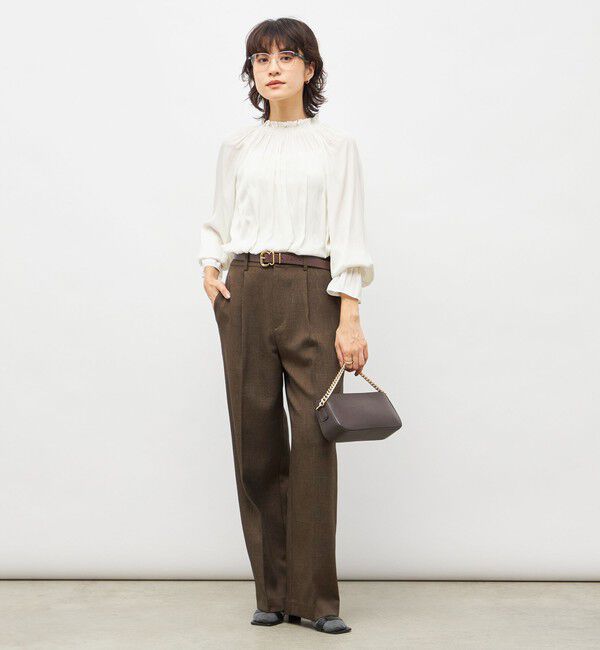 NOLLEY'S「ウォッシャブル2WAY割繊衿フリルブラウス」|シャツ・ブラウス|