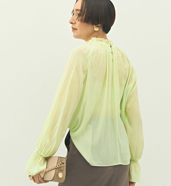 NOLLEY'S「ウォッシャブル2WAY割繊衿フリルブラウス」|シャツ・ブラウス|