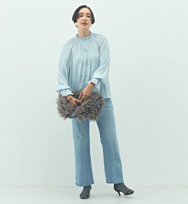 NOLLEY'S「ウォッシャブル2WAY割繊衿フリルブラウス」|シャツ・ブラウス|