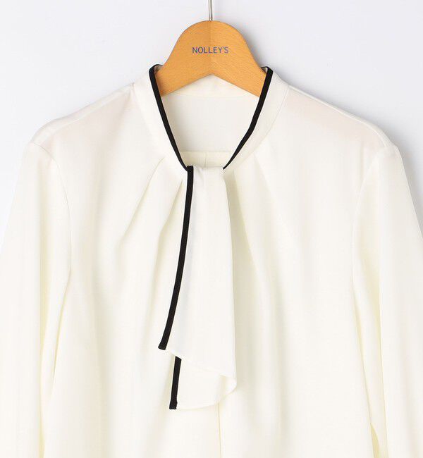 NOLLEY'S「ウォッシャブルストレッチジョーゼットボウタイ風ブラウス」|シャツ・ブラウス|
